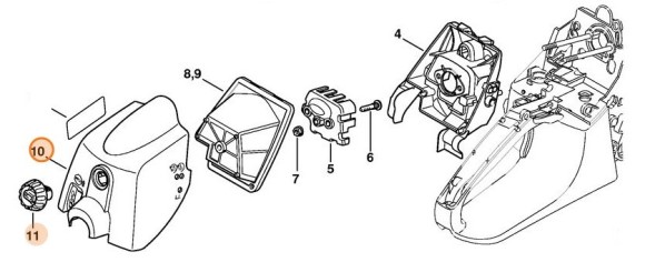 Кришка коробки карбюратора STIHL 11331401900