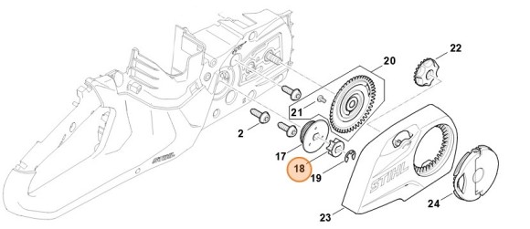 Ланцюгова зірочка 1/4"P 6зубів STIHL 12546421200