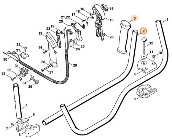 Трубчата рукоятка STIHL 41287901715