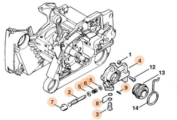 Масляный насос (ход 0,9 мм) (11226403205)