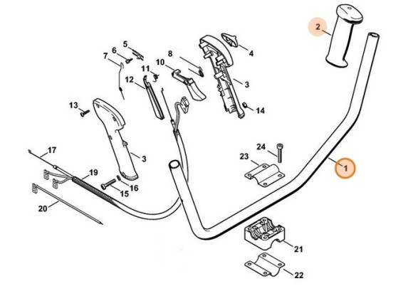Трубчата рукоятка STIHL 41377901701