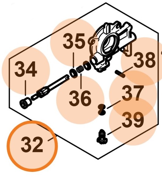 Масляный насос (ход 1,2 мм) (11246403204)