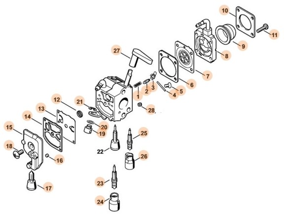 C1Q-S225B карбюратор (42371200618)