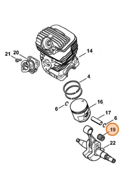 Комплект гольчатих роликів 10х14х13,5 STIHL 95120032330