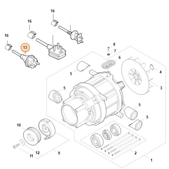 Соединительный кабель питания ЕС (49504402001)