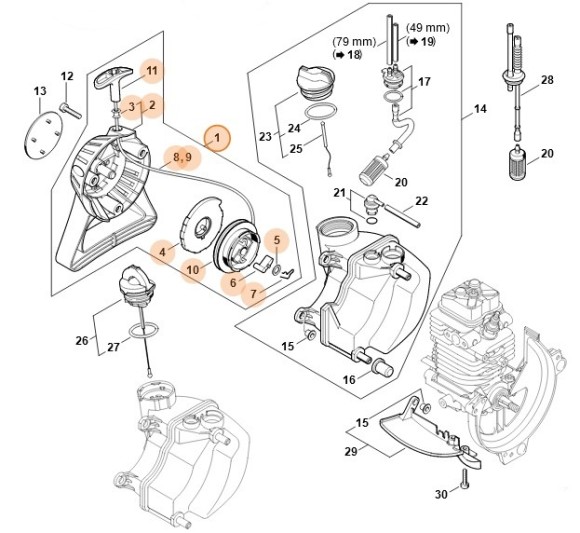 Пусковий пристрій STIHL 41801904000