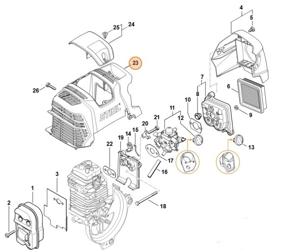 Кожух STIHL 41800801606