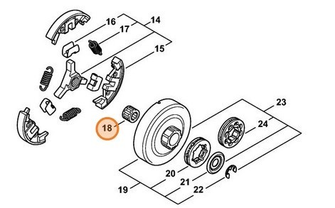 Комплект гольчатих роликів 10х16х12 STIHL 95129332379