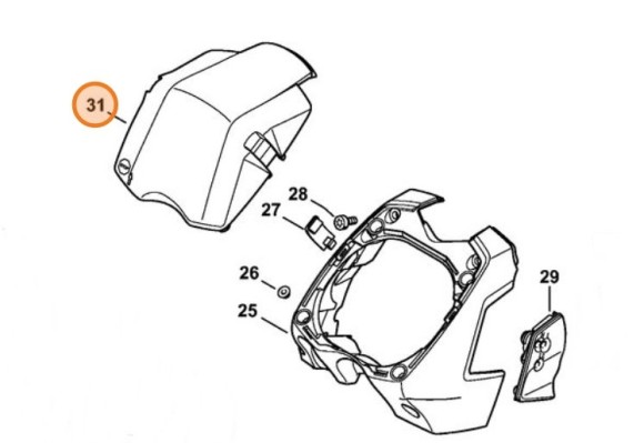 Кришка коробки карбюратора STIHL 11381411001