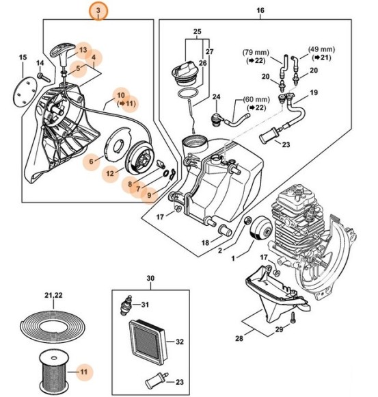 Пусковий пристрій STIHL 41821904001