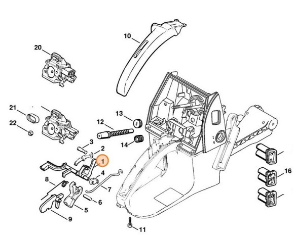 Вал переключателя (11221820902)