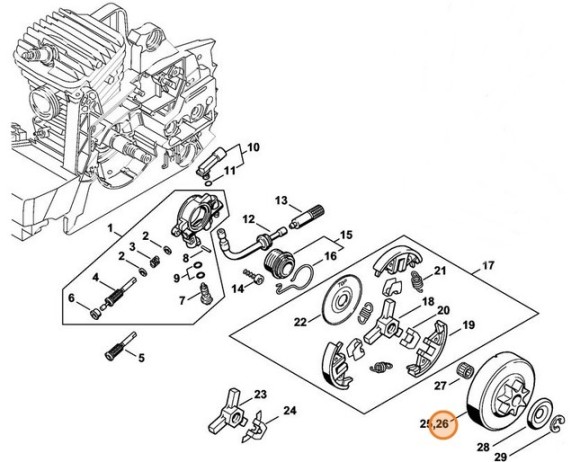 Ланцюгова зірочка 3/8" 7 зубів STIHL 11256402000