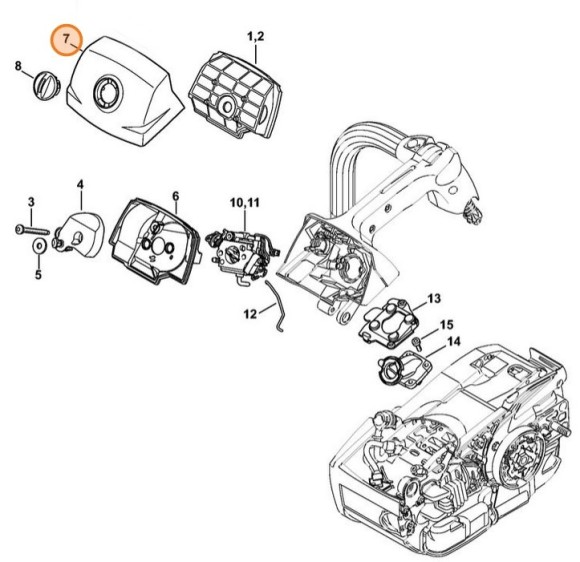 Кришка коробки карбюратора STIHL 11451401904