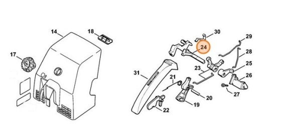 Вал переключателя (11241820900)