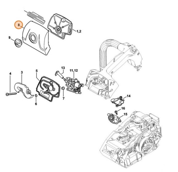 Кришка коробки карбюратора STIHL 11461401900