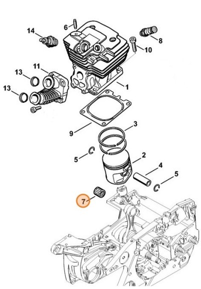 Комплект гольчатих роликів 12х15х15 STIHL 95120033062