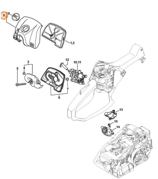 Кришка коробки карбюратора STIHL 11461401901