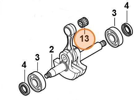 Комплект гольчатих роликів 12х16х13 STIHL 95120033141