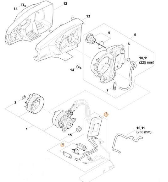 Электронный модуль STIHL MA034301401
