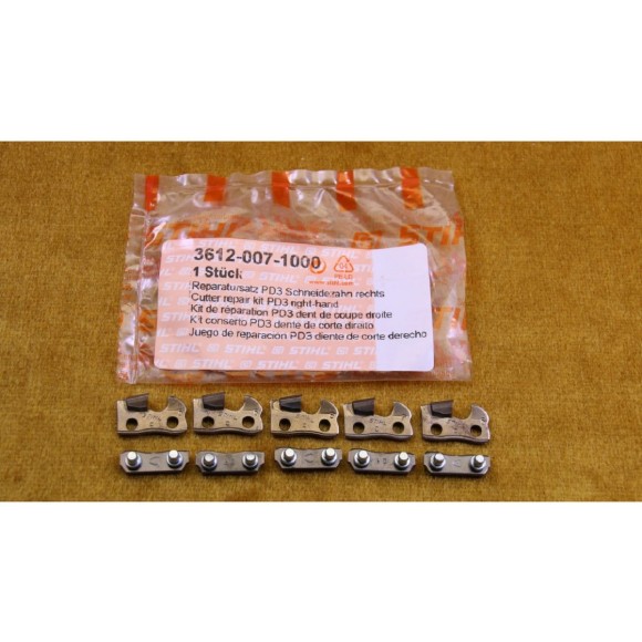 Ремкомплект STIHL правий - ріжучі зубці (5 шт.) та заклепки (5 шт.) (36120071000)