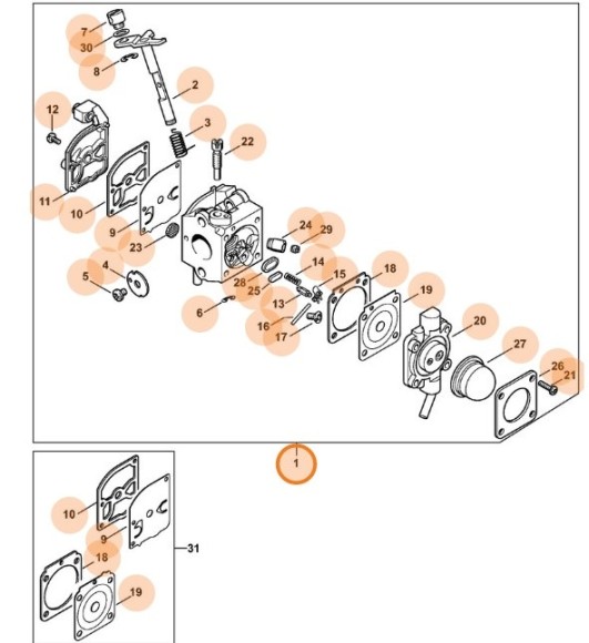 C1Q-S55B карбюратор (42291200604)