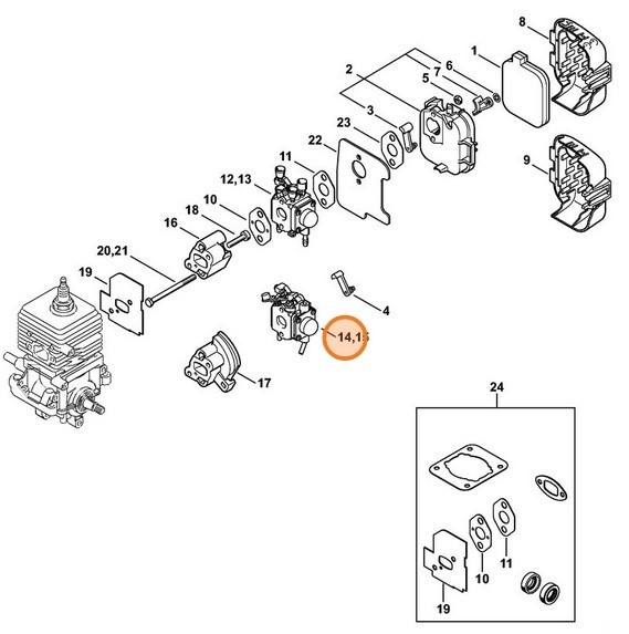 C1Q-S55B карбюратор (42291200604)
