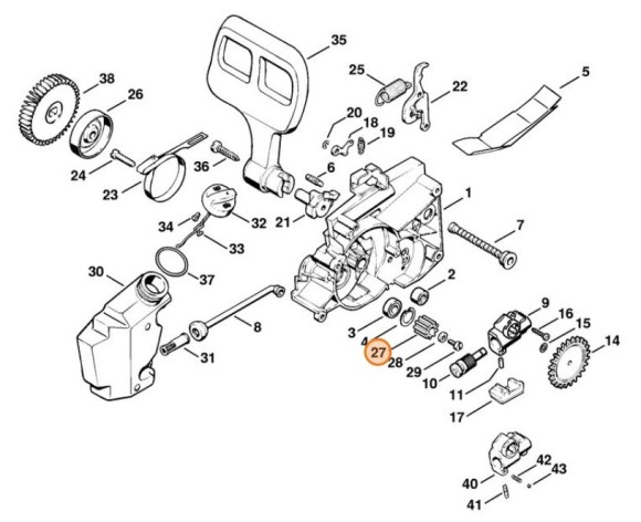Ведуча шестірня STIHL 12076420400