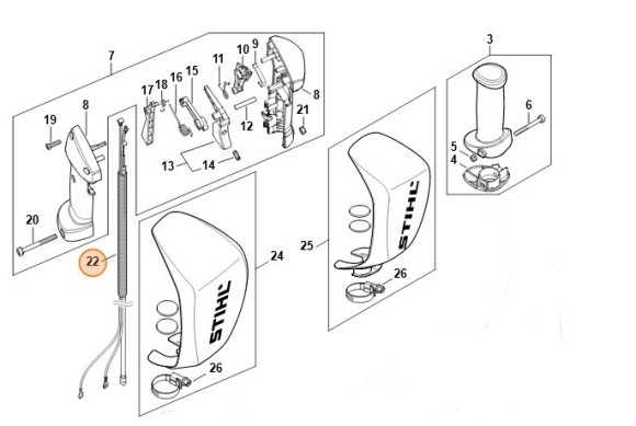 Трос управління дросельною заслонкою STIHL 41481801103