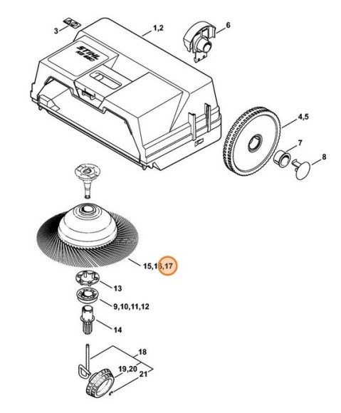 Тарільчата щітка права STIHL 48607303801