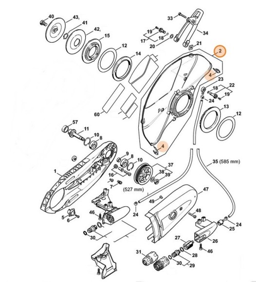 Захисний пристрій діам.350мм STIHL 42247008108