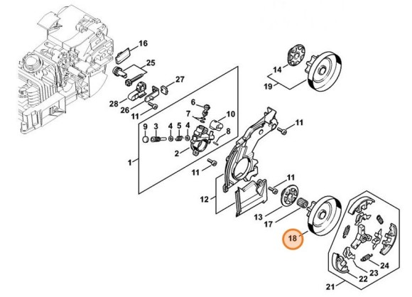 Ланцюгова зірочка 3/8" Picco 6 зубів STIHL 11296402000