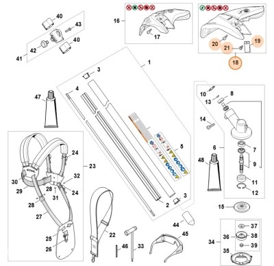 Захист 380мм для кос.головок STIHL 41447108127 Захист 380мм для кос.головок STIHL 41447108127