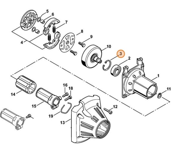 Пружинне стопорне кільце 35 х 1,5 STIHL 94566213860