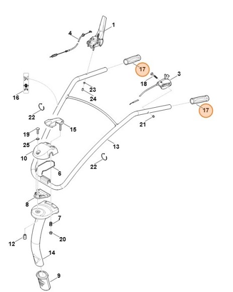 Ручка гумова STIHL 63757036620