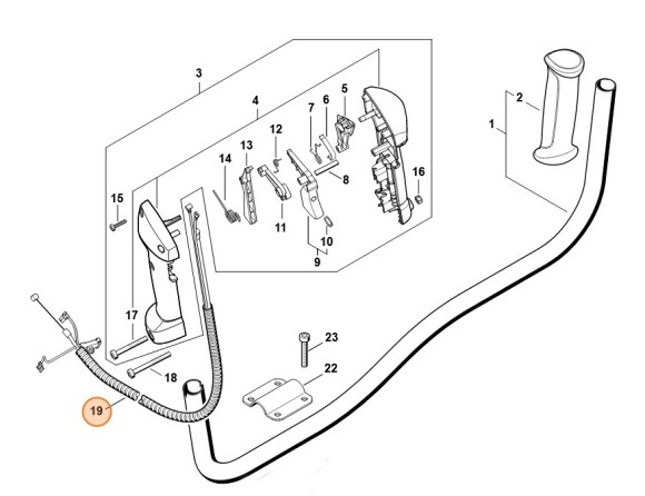 Трос управління дросельною заслонкою STIHL 41801801113