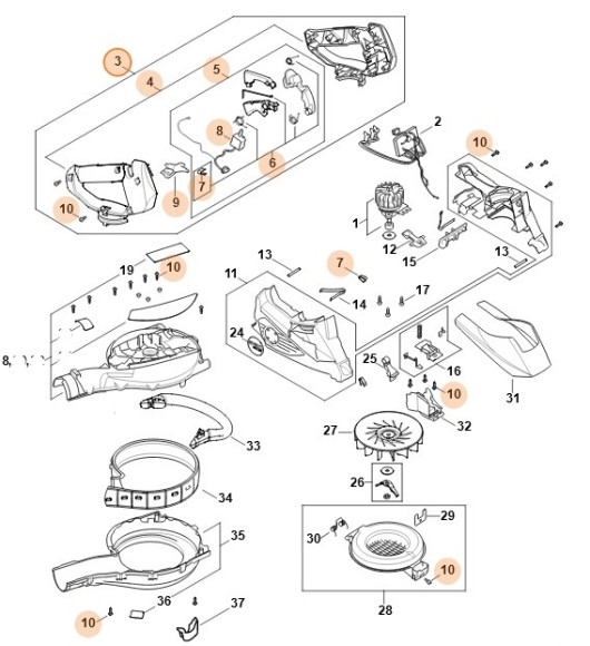 Ручка в зборі STIHL SA027900501