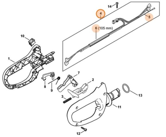Трос управління дросельною заслонкою STIHL 42371801106