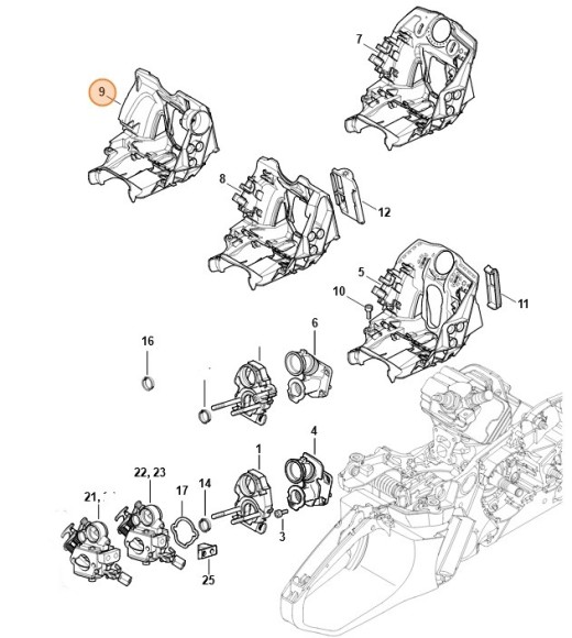 Кожух повітропровода STIHL 11400800900