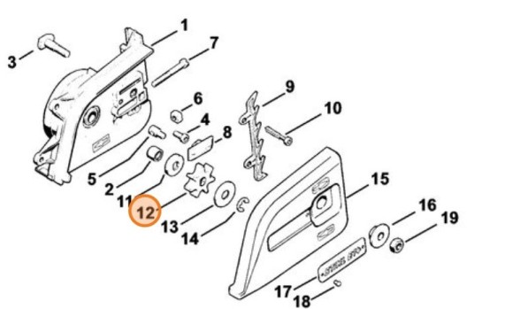 Ланцюгова зірочка 3/8" Picco 7 зубів STIHL 12066421301 Ланцюгова зірочка 3/8" Picco 7 зубів STIHL 12066421301