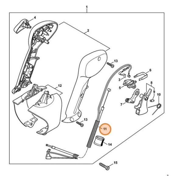 Трос управління дросельною заслонкою STIHL 42821801106
