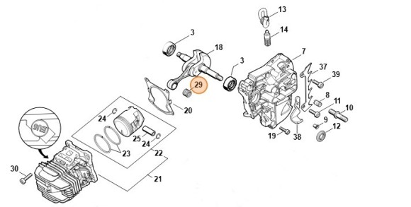 Комплект гольчатих роликів 9х12х10 STIHL 95120032032