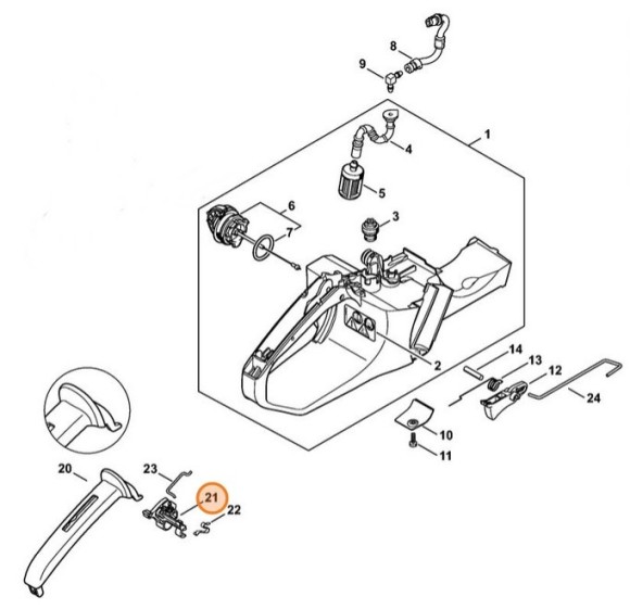 Вал переключателя (11401820900)