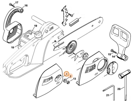 Кришка ланцюгової зірочки STIHL 12086401720