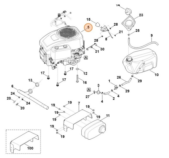 Бензиновый двигатель внутреннего сгорания EVC 4000.1 (61400111807)