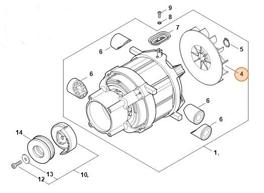 Колесо лопасти вентилятора (49506073000)