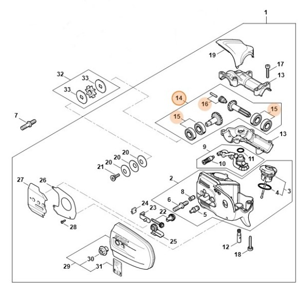 Набір шестерень STIHL 41826407315