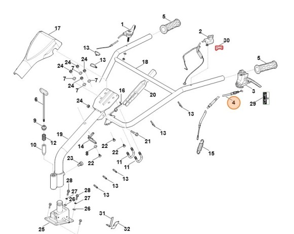 Тяга вимикання зчеплення STIHL 62507109900
