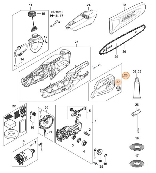 Кришка ланцюгової зірочки STIHL LA026401700
