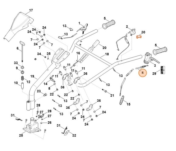 Тяга вимикання зчеплення STIHL 62507109901