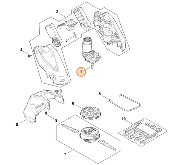 Електродвигун в зборі з редуктором STIHL FA106000201